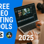 Thumbnail image for Best Free Video Editing Tools 2025 featuring iMovie, CapCut, and DaVinci Resolve